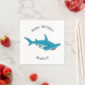 Serviette En Papier Illustration de requin marteau (En situation)