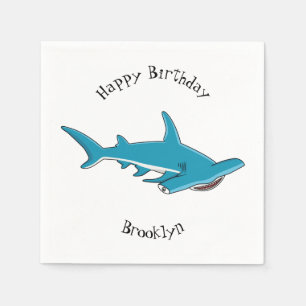 Serviette En Papier Illustration de requin marteau