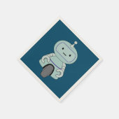 Serviette En Papier Illustration de robot rétro (Coin)