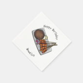 Serviette En Papier Illustration de Satay (Coin)