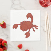 Serviette En Papier Illustration de scorpion rouge (En situation)