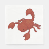 Serviette En Papier Illustration de scorpion rouge (Devant)