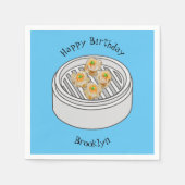 Serviette En Papier Illustration de Shumai dim sum (Devant)