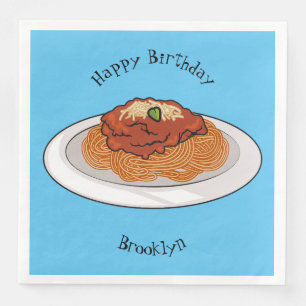 Serviette En Papier Illustration de Spaghetti