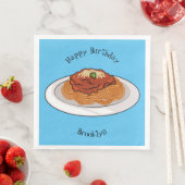 Serviette En Papier Illustration de Spaghetti (En situation)
