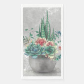 Serviette En Papier Illustration de succulente en pot (Devant)