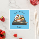 Serviette En Papier Illustration de sushi (En situation)