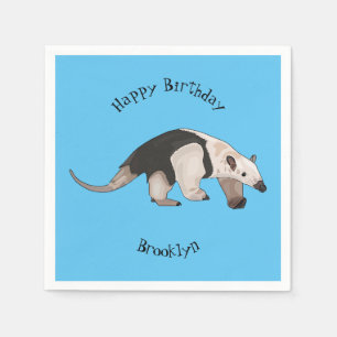 Serviette En Papier Illustration de tamandua de dessin animé