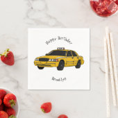 Serviette En Papier Illustration de taxi (En situation)