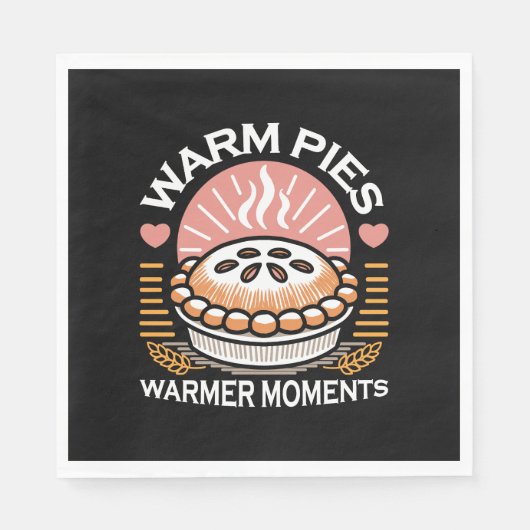 Serviette En Papier Illustration de tourte douillette : Pies chaudes M (Devant)