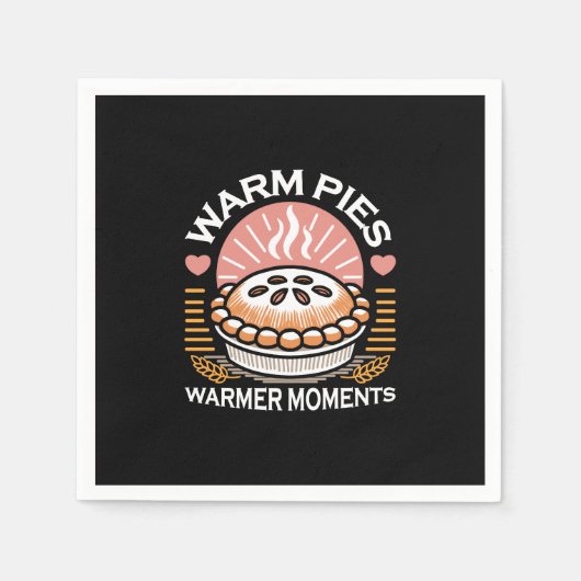 Serviette En Papier Illustration de tourte douillette : Pies chaudes M (Devant)