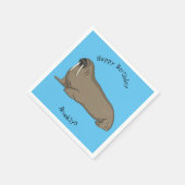 Serviette En Papier Illustration de Walrus (Coin)
