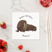 Serviette En Papier Illustration de Walrus (En situation)