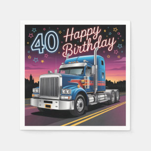 Serviette En Papier Illustration des 40 ans joyeux anniversaire d'un s
