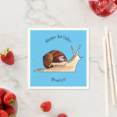 Serviette En Papier Illustration d'escargot (En situation)