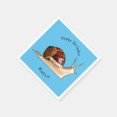 Serviette En Papier Illustration d'escargot (Coin)