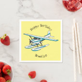 Serviette En Papier Illustration d'hydravion bleu blanc (En situation)
