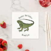 Serviette En Papier Illustration d'Iguana (En situation)