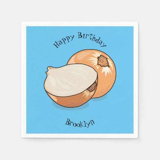 Serviette En Papier Illustration d'oignon (Devant)