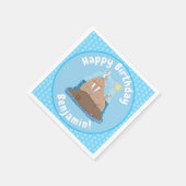 Serviette En Papier Illustration drôle de morse joyeux (Coin)