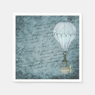 Serviette En Papier Illustration du ballon à air chaud