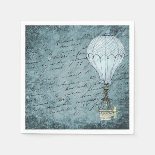 Serviette En Papier Illustration du ballon à air chaud (Devant)