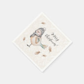 Serviette En Papier Illustration du Bruant mou d'hiver (Coin)