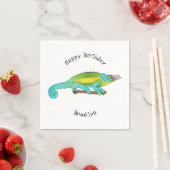 Serviette En Papier Illustration du caméléon de Jackson (En situation)