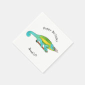 Serviette En Papier Illustration du caméléon de Jackson (Coin)