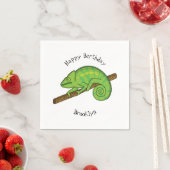 Serviette En Papier Illustration du caméléon de la parson (En situation)