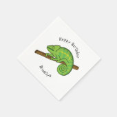 Serviette En Papier Illustration du caméléon de la parson (Coin)