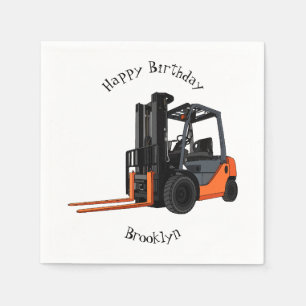 Serviette En Papier Illustration du chariot élévateur