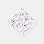 Serviette En Papier Illustration du chat de dessin (Coin)