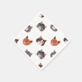 Serviette En Papier Illustration du chat de dessin (Coin)