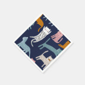 Serviette En Papier Illustration du chat de dessin (Coin)