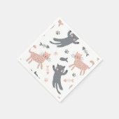 Serviette En Papier Illustration du chat de dessin (Coin)