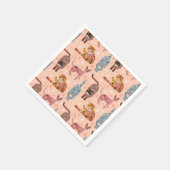 Serviette En Papier Illustration du chat de dessin (Coin)