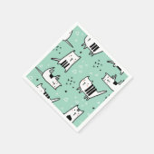 Serviette En Papier Illustration du chat de dessin (Coin)