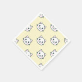 Serviette En Papier Illustration du chat de dessin (Coin)