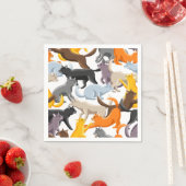 Serviette En Papier Illustration du chat de dessin (En situation)