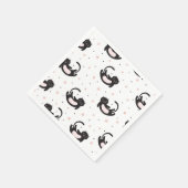 Serviette En Papier Illustration du chat de dessin (Coin)