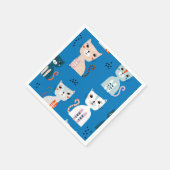 Serviette En Papier Illustration du chat de dessin (Coin)