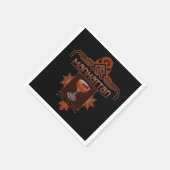 Serviette En Papier Illustration du cocktail Retro Manhattan (Coin)