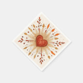 Serviette En Papier Illustration du coeur du Boho (Coin)