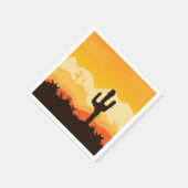 Serviette En Papier Illustration du désert (Coin)