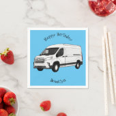 Serviette En Papier Illustration du fourgon de livraison (En situation)