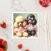 Serviette En Papier Illustration du mignon caniche (En situation)