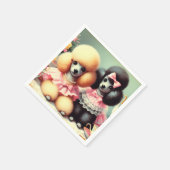 Serviette En Papier Illustration du mignon caniche (Coin)