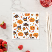Serviette En Papier Illustration du Motif d'Halloween mignon (En situation)