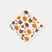 Serviette En Papier Illustration du Motif d'Halloween mignon (Coin)
